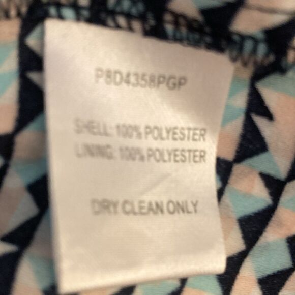 Parker Mini Dress in Geometric Print with Ruched Elasticized Waist. Size Medium - Picture 7 of 7